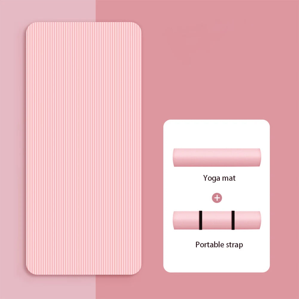 Yoga Mat Non Slip Exercise Mat Thick Solid Color Fitness Mat Yoga Workout Mat Multi-Function for Home Gym