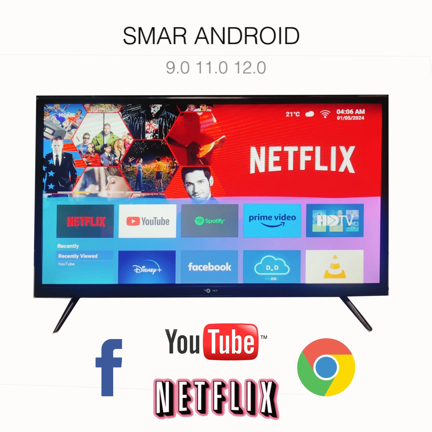 Factory Cheap 65 75 85 Inch Waterproof Television 4K Android UHD Smart Tv 2k Home Television