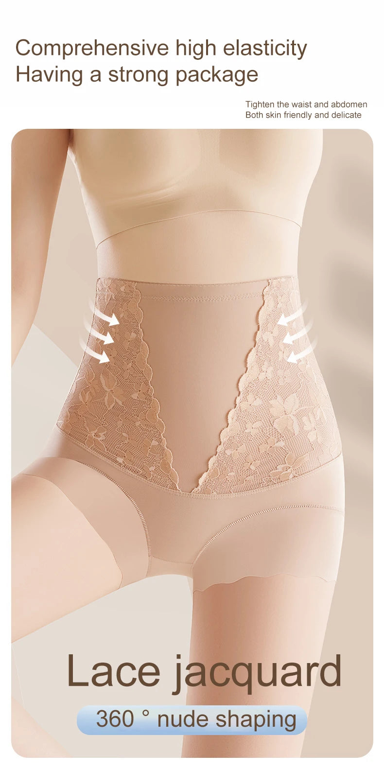 Women's Shapewear Panties Slim Fit High Waist Hip Lifting Postpartum Abdominal Shapewear Exquisite Close Intimates Briefs