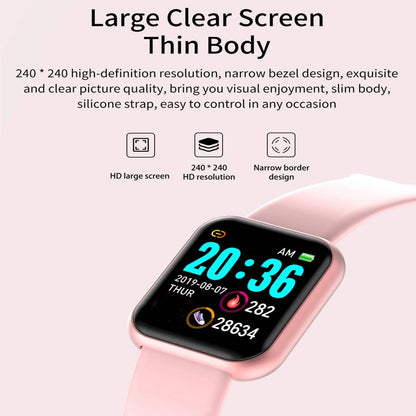 Sports Smartwatch Women Bracelet Men Smart Watch connected Music Control Player Fitness Step Sleep Monitor Y68 D20 Alarm Clock