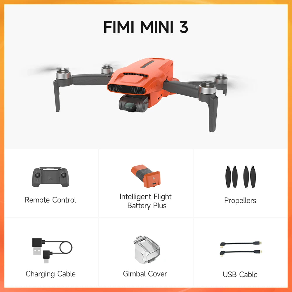 FIMI MINI 3 new Camera Drone 249g 4K 60fps AI Super Night Video 9KM flight distance 1/2-inch 48MP Sensor mini pro drone
