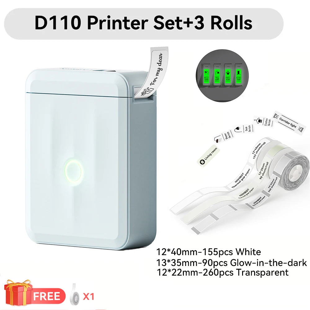 Niimbot D11 D110 D101 H1S Mini Thermal Printer Pocket Label Maker USB Bluetooth Label Stick Printer Inkless DIY Name Price Tag