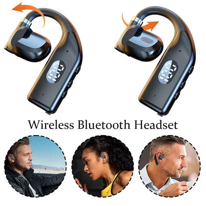 Wireless Bluetooth Headphones Bluetooth Headset With Led Display Right Ear In Ear Earphones Noise Canceling Headset For Driving