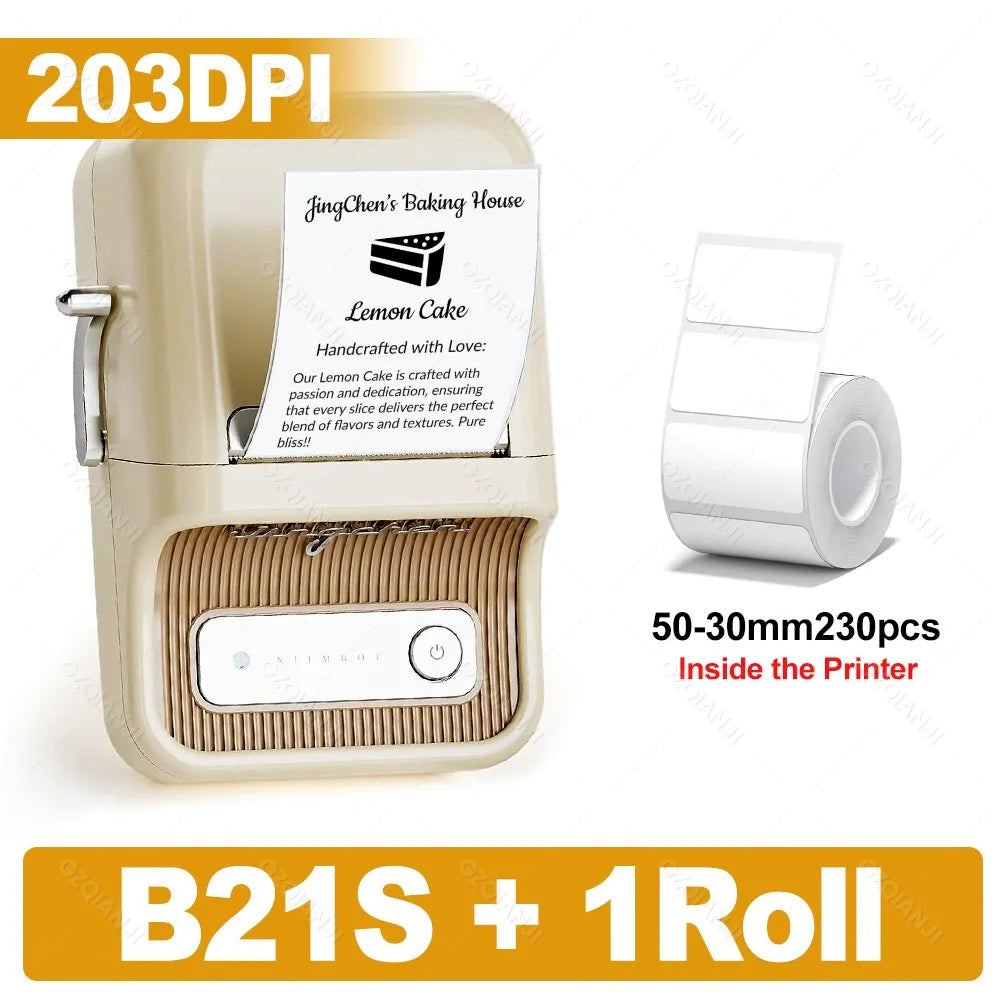 Niimbot B21 B21PRO Mini Adhesive Label Printer Wireless Portable Thermal inkless Maker Photo Barcode PriceTag Sticker 200 300dpi