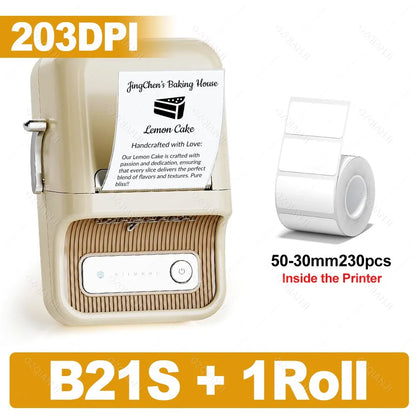 Niimbot B21 B21PRO Mini Adhesive Label Printer Wireless Portable Thermal inkless Maker Photo Barcode PriceTag Sticker 200 300dpi