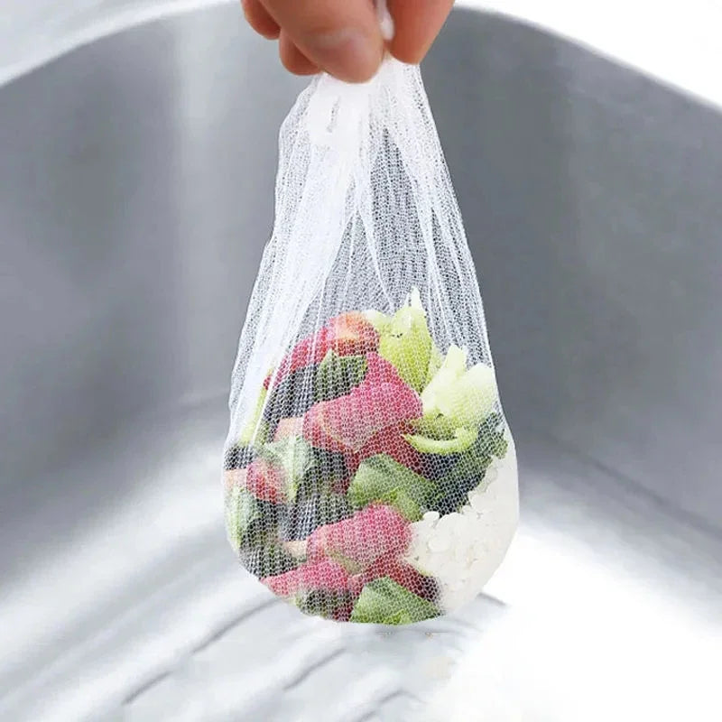 500/30pcs Disposable Sink Filter Mesh Bags Kitchen Sink Strainer Drain Hole Anti-blocking Garbage Bag Cleaning Strainers Net