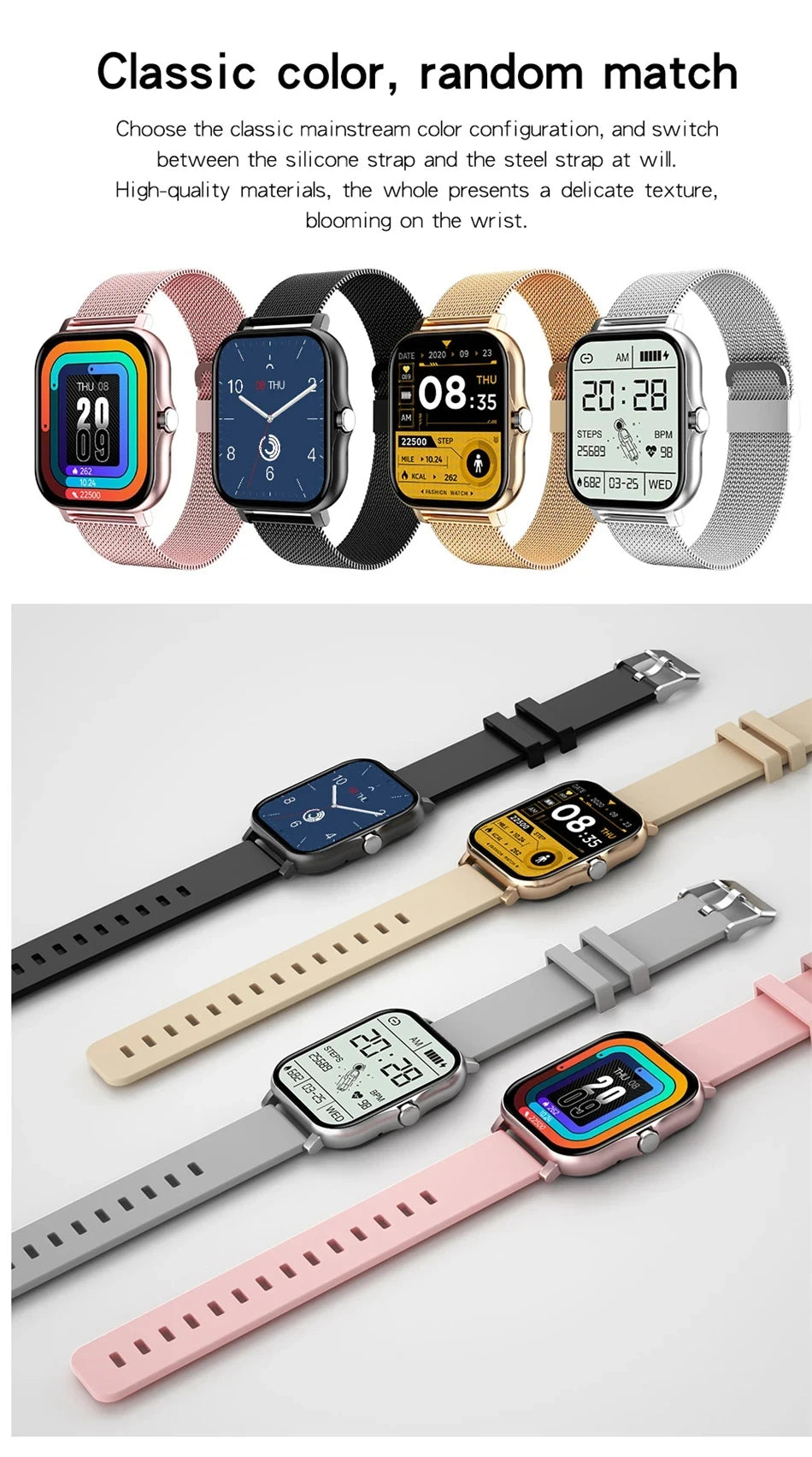 Smart Watch For Android IOS Watches 1.83inch HD Display Bluetooth Call Message Alert Music Sports Mode Smartwatch Men Women Gift