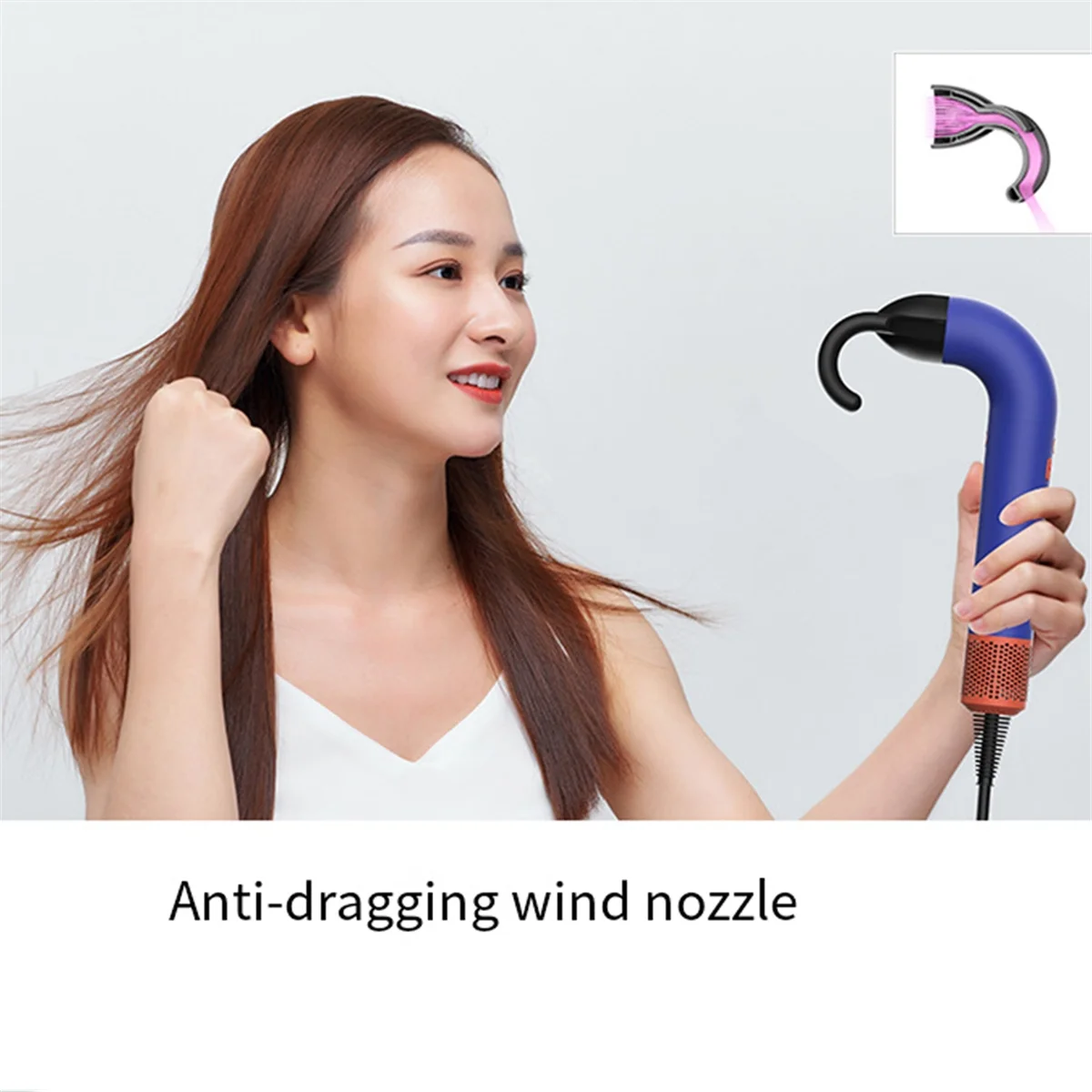 New 1 Set for Supersonic R HD18 Hair Dryer Nozzle Soft Diffusion Airflow AntiWind Nozzle Accessories Quick Drying
