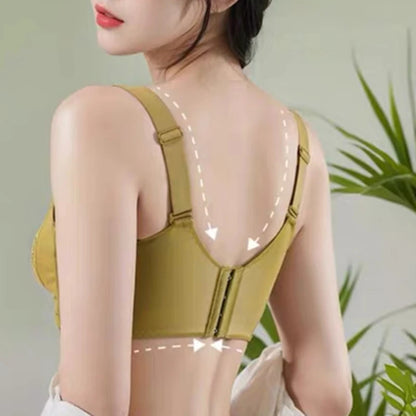 Blue and White Porcelain Adjustable Women's Underwear Comfortable Skin-friendly Breathable Gathered Bra New Thin Cup