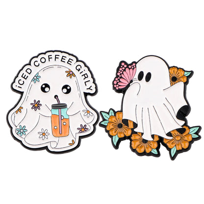 Halloween Ghost Enamel Pin Cartoon Brooch Pines Men Lapel Pins Badge on Backpack Clothing Accessories Cute Jewelry Party Gifts