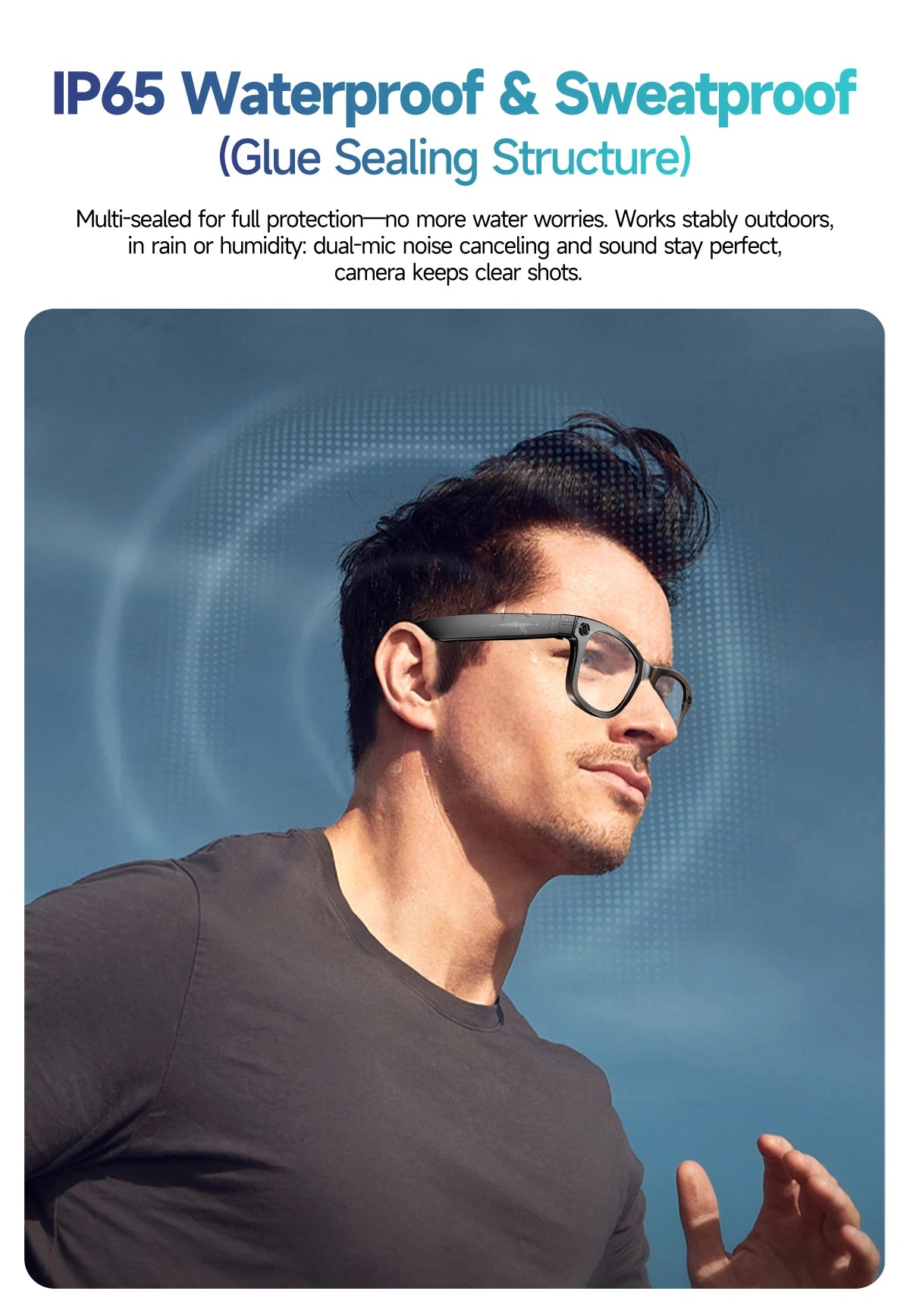 Nouvelles lunettes de soleil intelligentes : 8 millions de pixels, enregistrement vidéo, reconnaissance photo par IA, traduction des réponses, batterie 290 mAh, Bluetooth.