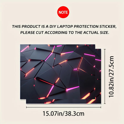 2-Pack Pattern Laptop Art Cyberpunk Decal Case, Universal Netbook Skin Stickers Non-Reusable Laptop Skin