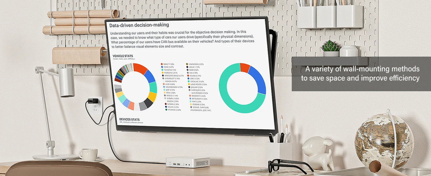 23.8inch Portable Monitor 100HZ 100% SRGB IPS USB-C HDMI Large Work Switch Home Gaming Second Monitor Adjustable Stand Laptops