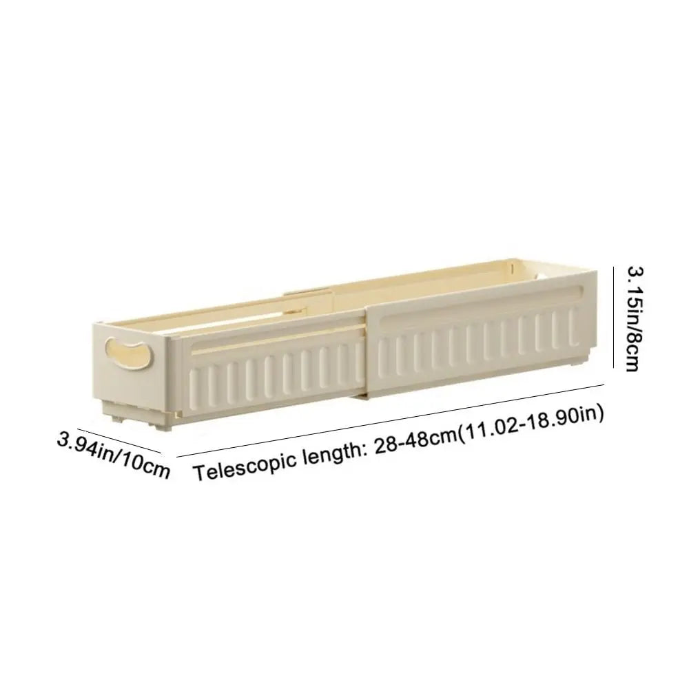 Plastic Expandable Storage Box Adjustable Stackable Retractable Storage Container Space Saving Large Capacity Drawer Storage Box