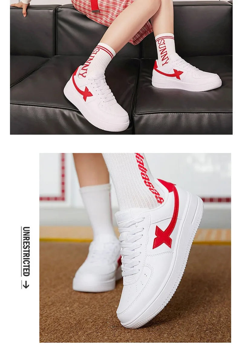 Xtep Skateboarding Shoes Non-Slip Wear-Resistant Casual White Couple Skate Sneakers Male Female Luxury Brand Shoes 881219319851