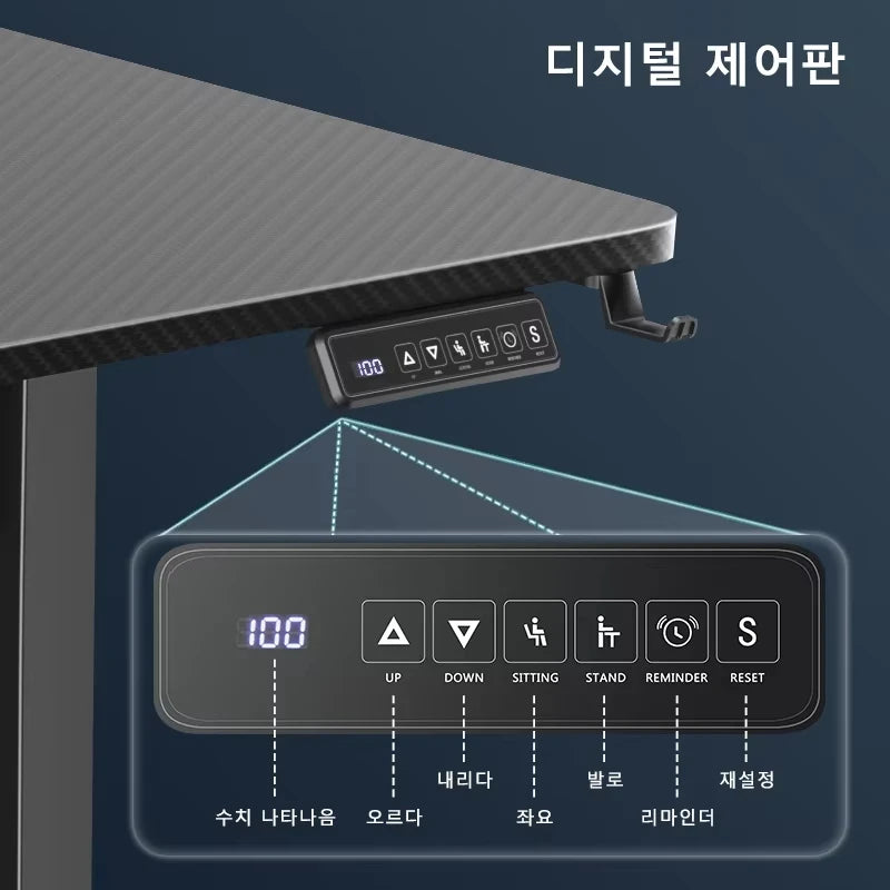 Bureau assis-debout électrique réglable en hauteur, bureau d'ordinateur réglable en hauteur pour bureau à domicile ou bureau d'étude