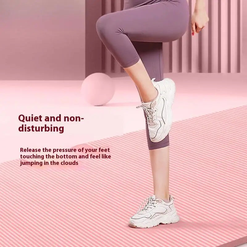 Tapis de yoga athlétique antidérapant de 10 mm pour l'entraînement à domicile, le Pilates et la gymnastique