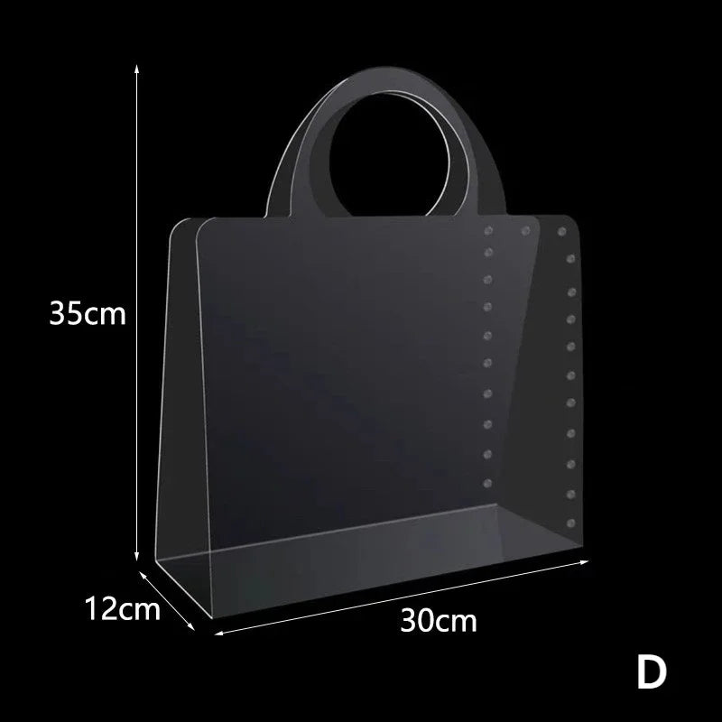 4-20PCS Flower Bag 50 Silk Clear PET Tote Bag Valentine's Day Transparent Gift Bag Simple Internet Popular Flower Packaging Bag