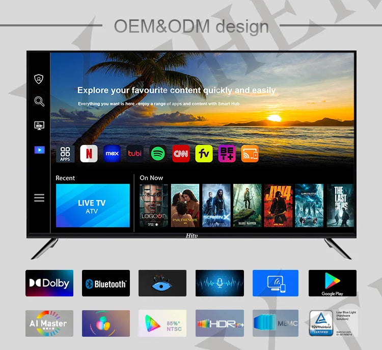 Accept customized 32 inch LED smart tv personal brand tv tv 43 50 55 65 inch