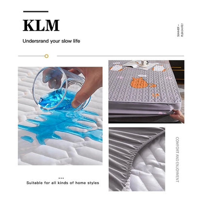 Waterproof Thicken Mattress Pad Protector Skin-Friendly Durable Fitted Sheet Bed Cover Latex Mat Cover 120x200 150x200 180x200