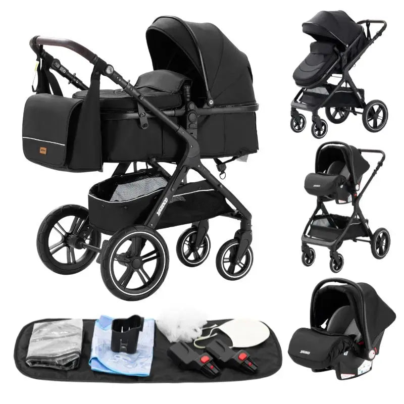 Newest Baby Stroller 3 in1 Multifunctional Stroller Easy Folding Travel Portable Baby Carriage Safety Seat EU Standard