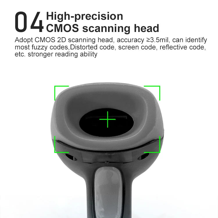 1D 2D Barcode Scanner Wired 2.4G Wireless Bluetooth Bar Code Reader Handheld Portable Scanning For Supermarket Logistics Product