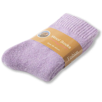 1 Pair Solid Color Wool Socks Men's Sock Women Socks Against Super Thicker Winter Socks High Quality Cold Snow Sock Merino Socks