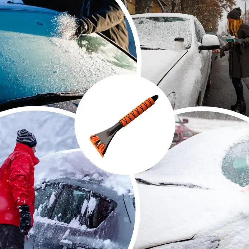 Grattoir à glace pour voiture, pelle à neige, outil de déneigement ergonomique pour pare-brise, dégivrage de vitres automobiles en hiver, portable et multifonction