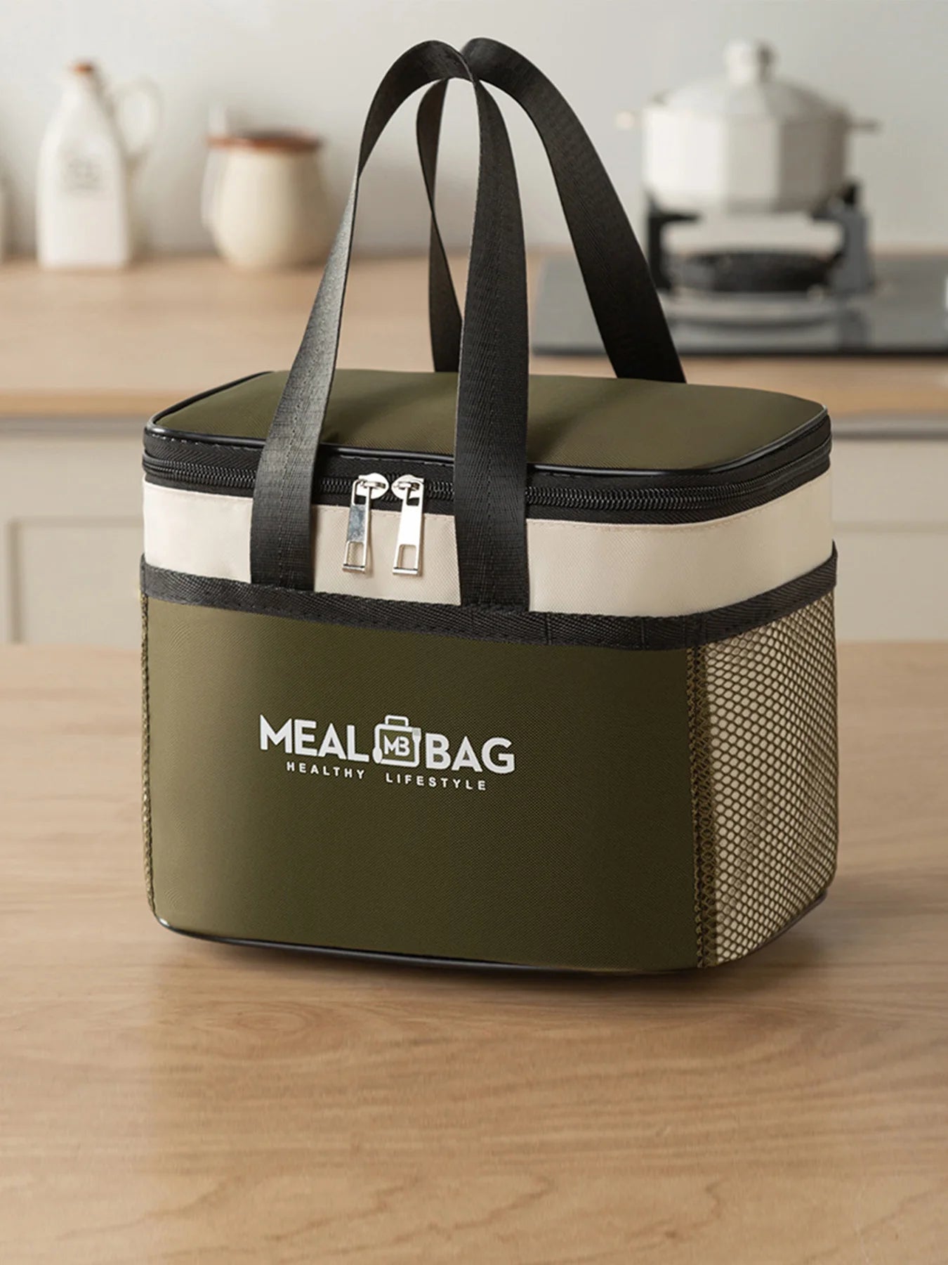 Sac à lunch portable isotherme étanche avec bandoulière, sac isotherme à main, emballage en aluminium A-DH