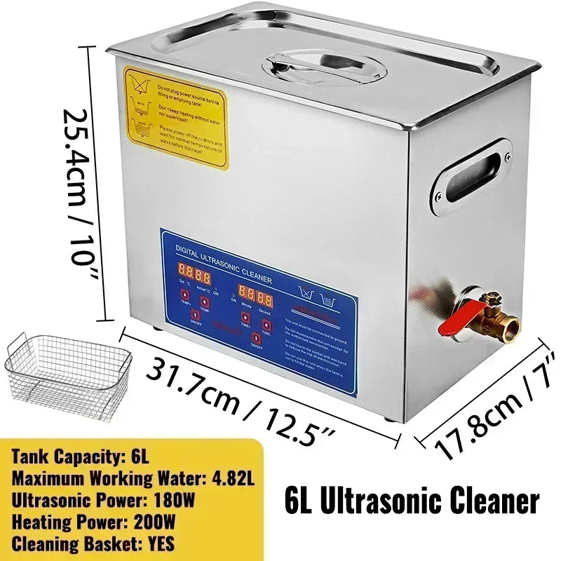 VEVOR 1.3L 2L 3L 6L 10L 15L 22L 30L Ultrasonic Cleaner Lave-Dishes Portable Washing Machine Diswasher Ultrasound Home Appliances
