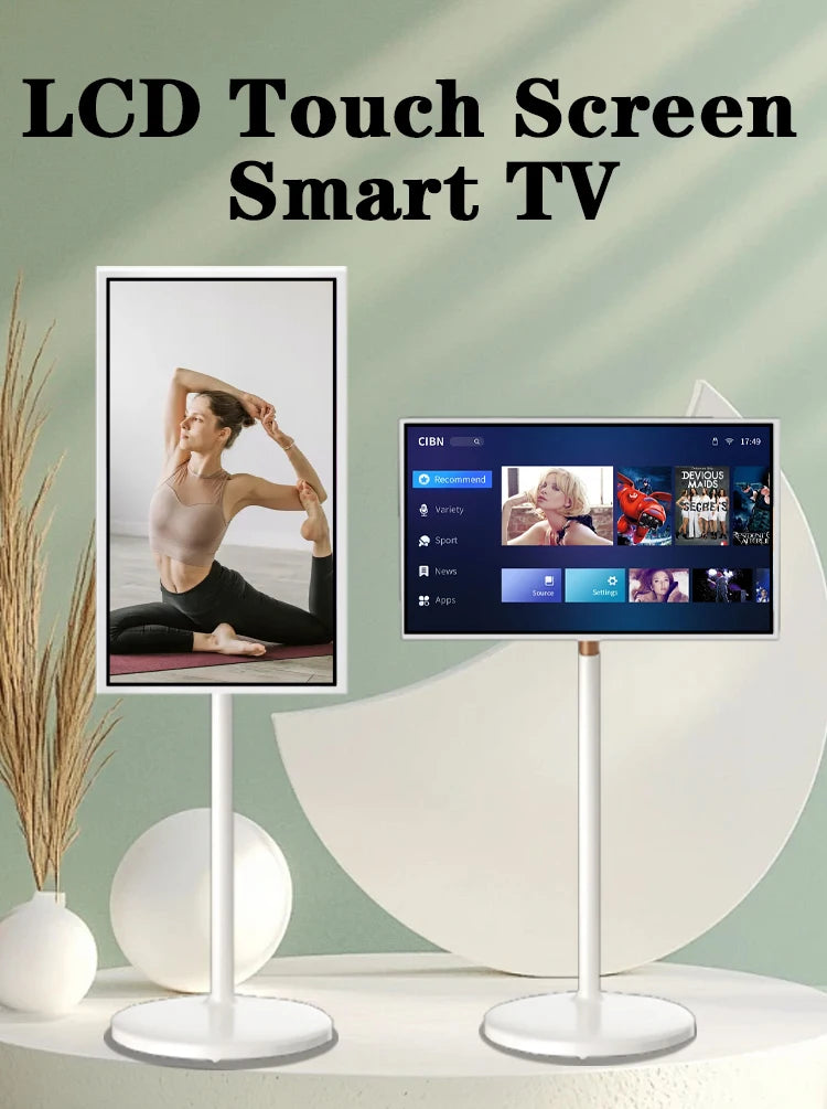 Téléviseur intelligent interactif 24 pouces avec écran tactile, salle de sport et jeux en direct