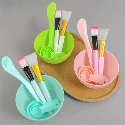 7PCS Face Mask Mixing Bowl Set DIY Facemask Mixing Tool with Silicone Facial Mask Bowl Makeup Brushes Spatula Beauty Skin Care