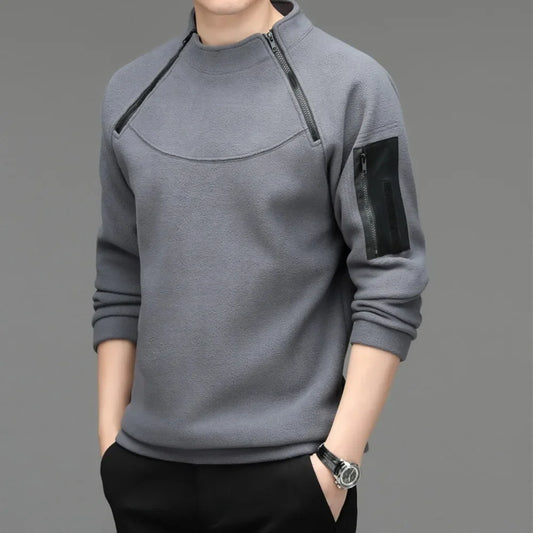 Sweat-shirt homme printemps automne manches longues, coupe ample tendance, col rond, léger et décontracté, style sport