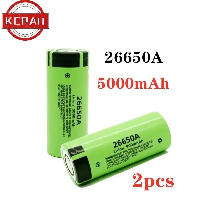 *-high-quality 26650 battery 5000mAh 3.7V 50A lithium-ion rechargeable battery, suitable for LED flashlights+chargers and DIY*.;