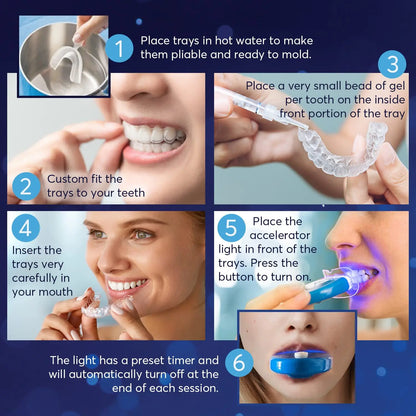 1PCS LED Teeth Whitening Lamp Blue Light Ultraviolet Home Mini White Blue Fresh Mouth Protection Oral Cleaning Personal Care