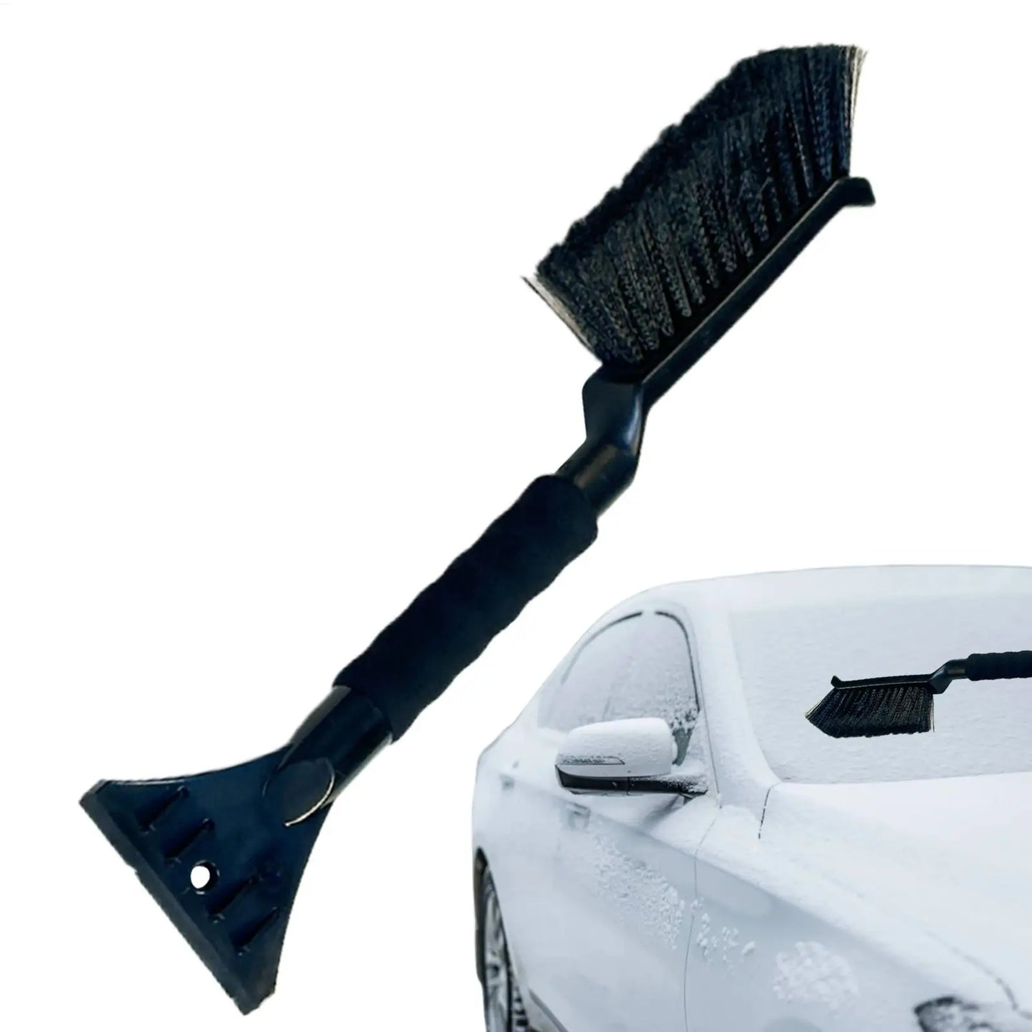 Grattoir à glace pour pare-brise de voiture, grattoir à glace et neige avec poignée en mousse ergonomique, nettoyeur de neige pour vitre de voiture, grattoir à glace pour vitre de voiture
