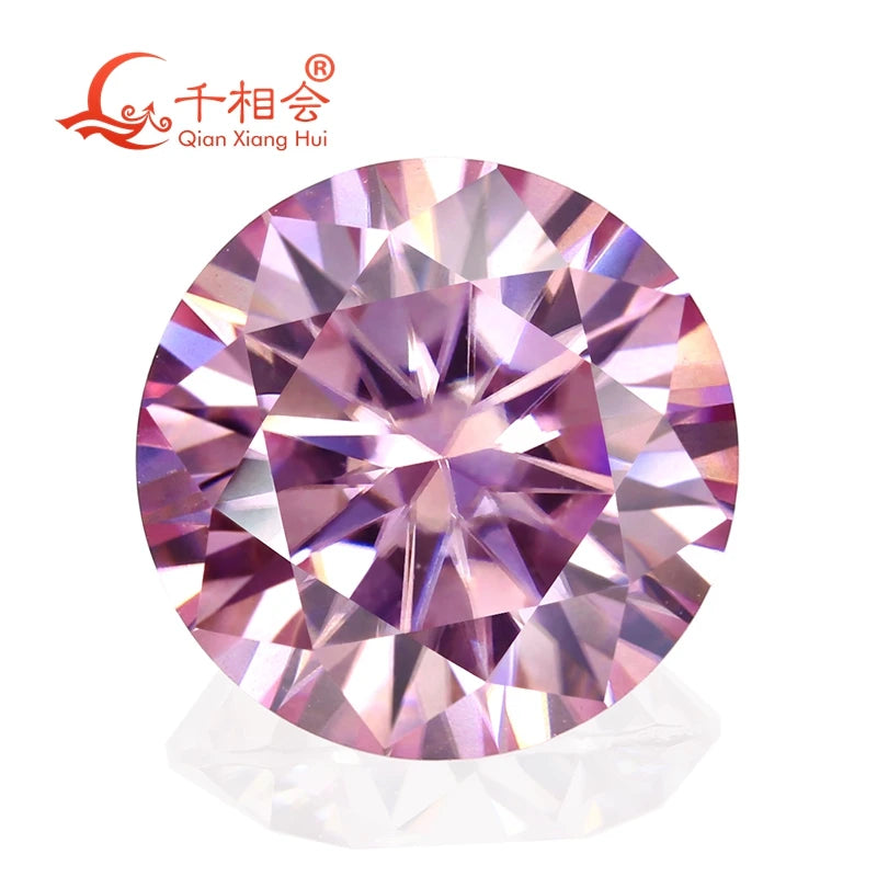 Bague d'éternité sertie d'une moissanite ronde de 2 mm, plaquée or jaune/rose, en argent S925. Bijou de fiançailles.