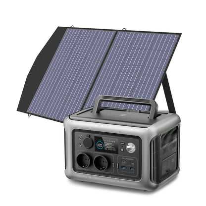 ALLPOWERS R600 Solar Generator with SolarPanel (Optional), 600W 299Wh LiFePO4 Portable Power Station with Solar Charger for Camp