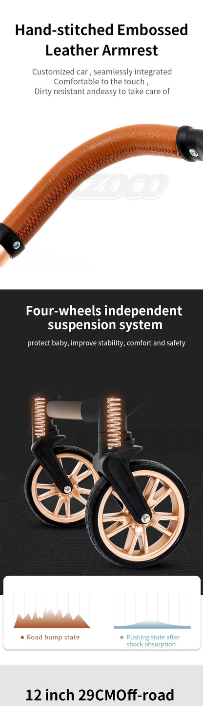 Newest Baby Stroller 3 in1 Multifunctional Stroller Easy Folding Travel Portable Baby Carriage Safety Seat EU Standard