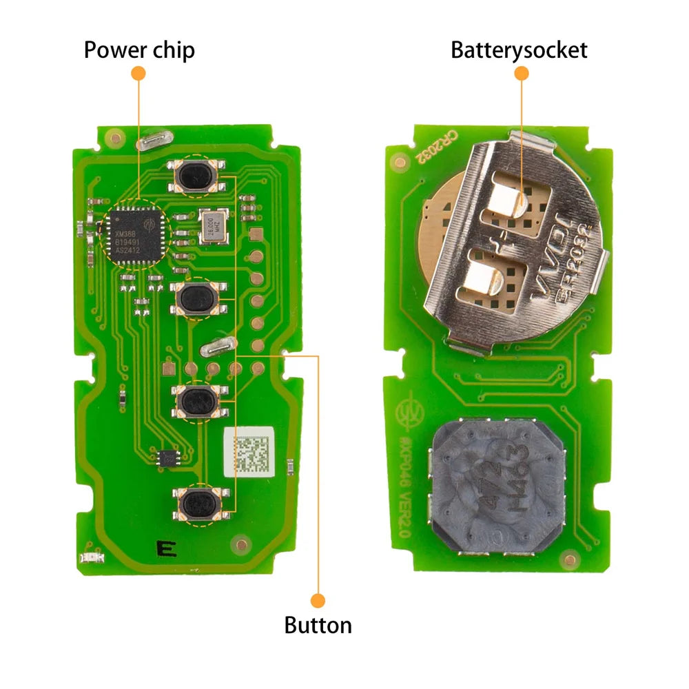 1 pièce Xhorse XSTO01EN FENG.T pour clé intelligente Toyota XM38 avec support de coque 4D 8A 4A