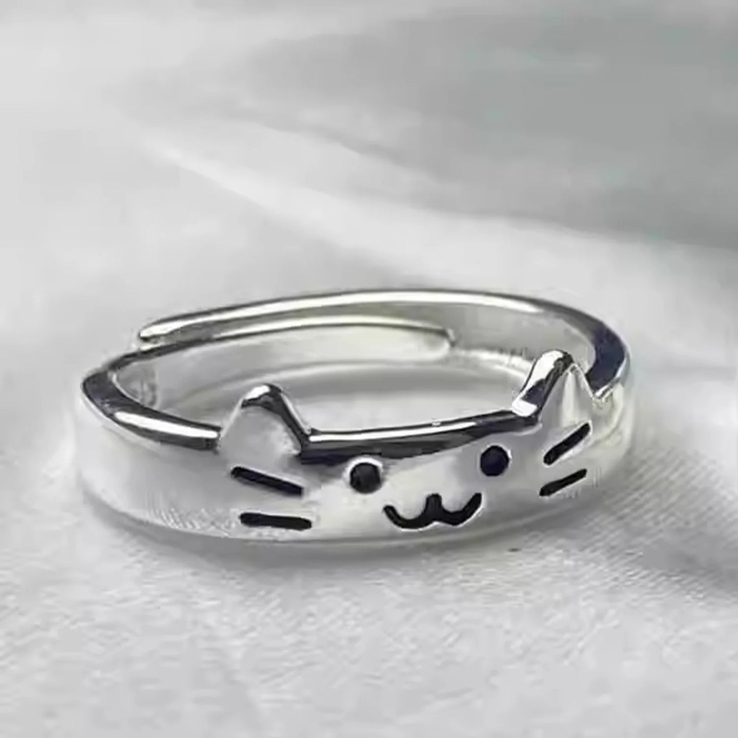 2025 Valentine's Day Rings Cat Dog Animal Adjustable Ring Jewelry Delicate and Stylish Couple Rings for Women Adornment Gifts