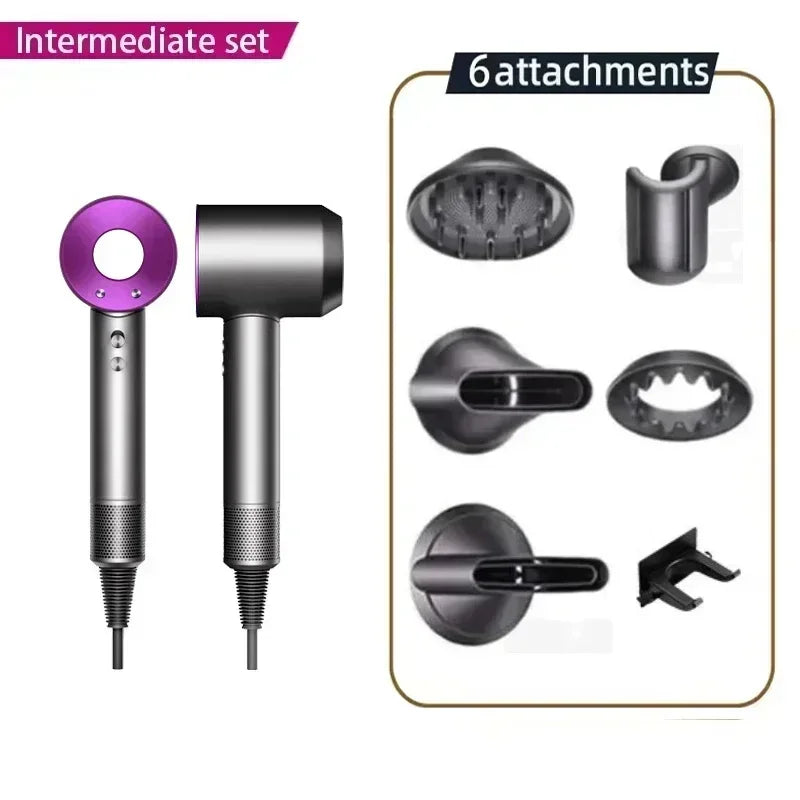 2025 Super Hair Dryer 220V Leafless Hair Dryer Personal Hair Care Styling Negative Ion Tool Schedule Negative Ion Electric Dryer