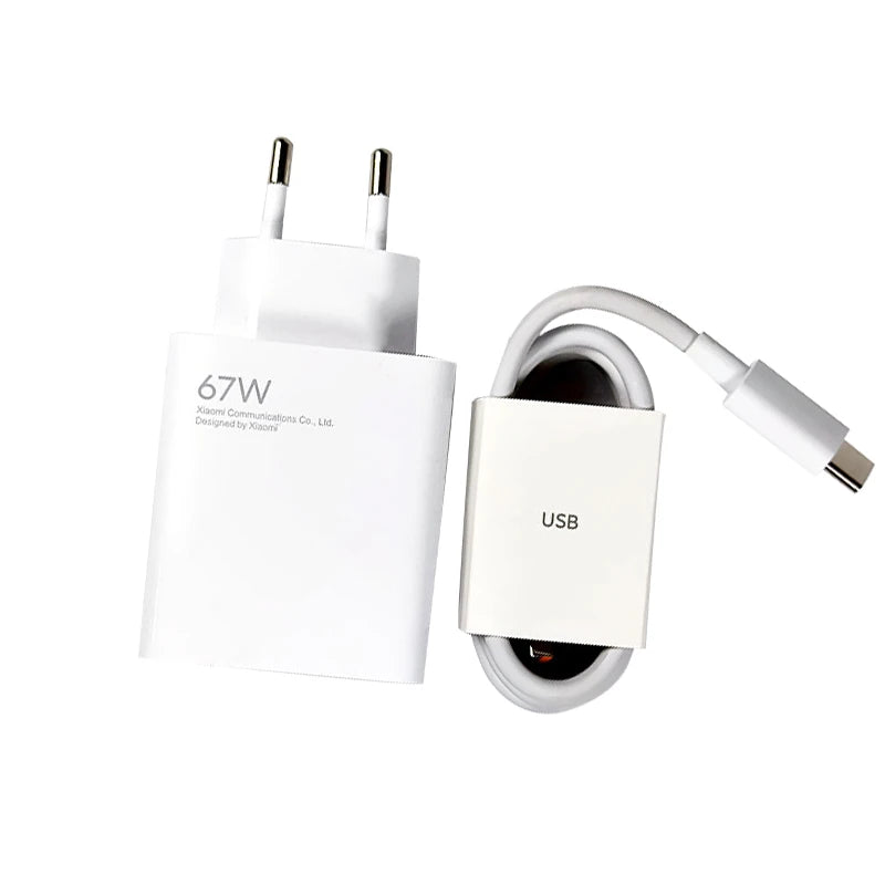 Xiaomi Charger 67W EU Original Fast Charge Power Adapter 6A Type C Cable For Xiaomi 12 11 POCO X5 X4 Pro Redmi Note 9 10 11 Pro