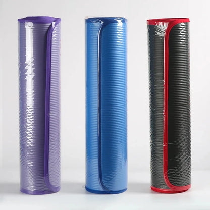 Tapis de yoga extra épais de 10 mm pour débutants, antidérapants, pour la salle de sport, le fitness, le Pilates et la méditation, et pour l'entraînement à domicile.