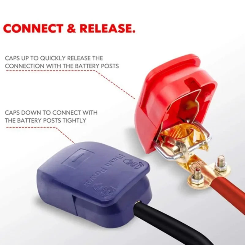 1 Pair Positive & Negative Electrode Quick Release Lift Off Connector Clamps Car Battery Terminals Car Accessories