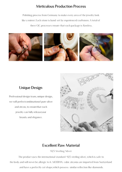 Boucles d'oreilles MODIAN en argent sterling 925, ornées de moissanites en forme de cœur et disponibles en 3 tailles. Bijoux fins et tendance pour femmes.