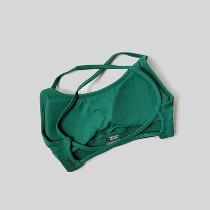 Sexy Backless Impact Strappy Bra Top Women High Support Thin Sport Seamless Bras Scrunch Sports Workout Fitness Tank