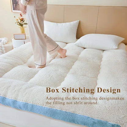 Thicken Winter Warm Lamb Cashmere Mattress High Quality Household Soft Pad Tatami Floor Mat Student Dormitory Single Mattresses