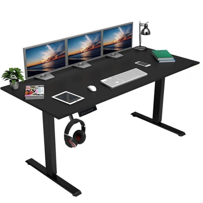 Bureau assis-debout électrique réglable en hauteur, bureau d'ordinateur réglable en hauteur pour bureau à domicile ou bureau d'étude