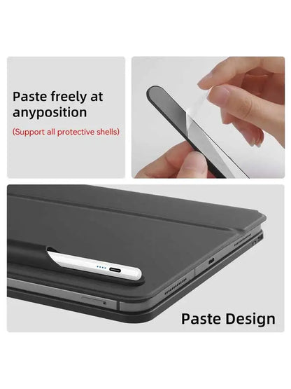 Tilus Pen Case Wooden Stick Tablet Holder Silicone Cover For Protective Touch Screen Pen Holder With Suction And Self Adhesive